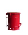 Container for oily or solvent-soaked rags, 6 gallons, with pedal, FM, UL, OSHA approuved.