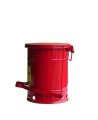 Container for oily or solvent-soaked rags, 6 gallons, with pedal, FM, UL, OSHA approuved.