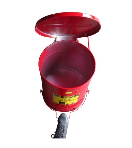 Bidon pour chiffons imbibés d'huiles ou solvants, 10 gallons, avec pédale, approuvé FM, UL, OSHA 