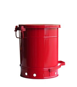 Bidon pour chiffons imbibés d'huiles ou solvants, 10 gallons, avec pédale, approuvé FM, UL, OSHA 