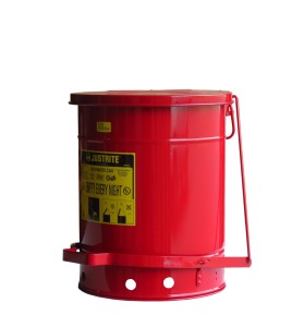 Bidon pour chiffons imbibés d'huiles ou solvants, 10 gallons, avec pédale, approuvé FM, UL, OSHA 