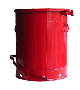 Bidon pour chiffons imbibés d'huiles ou solvants, 21 gallons, avec pédale, approuvé FM, UL, OSHA.