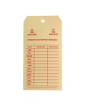 Cardstock monthly inspection tag, for fire extinguishers, labelling in French, covering 1 year.