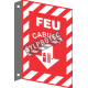 Affiche d’urgence et d’incendie «Feu Cabinet» en divers formats, matériaux, langues & éléments optionnels