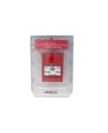 Clear water-resistant polycarbonate cover for  manual fire alarm pull station.