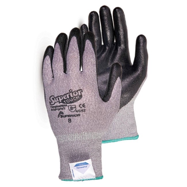 Gants anti-coupure ASTM/ANSI A5 Superior Touch® en composite Dyneema enduit de mousse de nitrile.