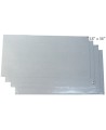 White tacky mat with 120 polyethylene disposable tacky sheets. Cleans shoe soles. 18"x 45”. 4 x 30 sheets.