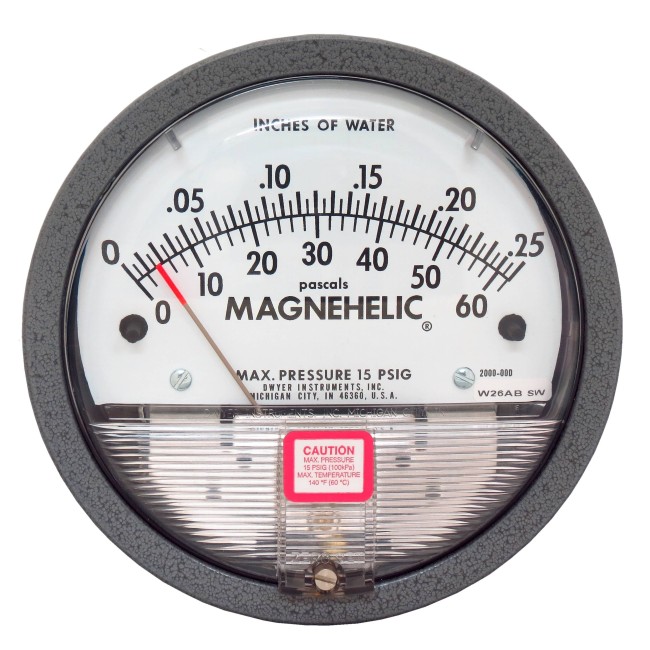 Magnehelic S2000 pressure gauge for positive, negative & differential