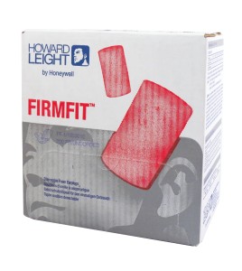 Honeywell Firmfit uncorded earplugs, 30 dB, box of 200 pairs.