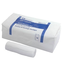 Non-sterile rolls of gauze bandage, 4 in x 12 ft, 12/box.