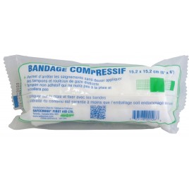 Sterile compress bandage, 6 x 6 in, sold individually.