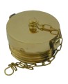 External threaded brass plug 2.5 inch with chain