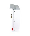 Steel box safety plan13 3/8 in W X 13 3/8 in H X 4 1/4 in. Fire safety plan box is made 18 gauge.