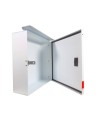 Steel box safety plan13 3/8 in W X 13 3/8 in H X 4 1/4 in. Fire safety plan box is made 18 gauge.