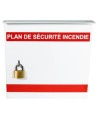 Boìte pour plan d'urgence 13 3/8 po L X 13 3/8 po H X 4 1/4 po P. Boîtier en acier sécuritaire et résistant aux intempéries. 