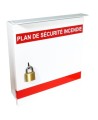 Steel box safety plan13 3/8 in W X 13 3/8 in H X 4 1/4 in. Fire safety plan box is made 18 gauge.