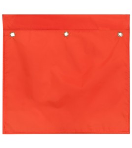 Hi-viz orange nylon traffic flags with dowel sleeve, 18 inches X 18 inches.