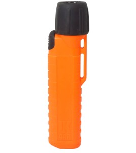 UK4AA-AS2 certified anti-explosion front switch flashlight with xenon bulb. Orange casing.