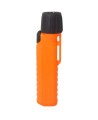 UK4AA-AS2 certified anti-explosion front switch flashlight with xenon bulb. Orange casing.