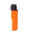 UK4AA-AS2 certified anti-explosion front switch flashlight with xenon bulb. Orange casing.