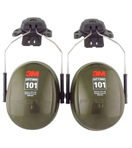 Coquilles 3M PELTOR Optime 101 H7P3E pour casque de sécurité, NRR 24 dB