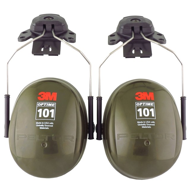 3M PELTOR Optime 101 H7P3E earmuffs for hard hat, NRR 24 dB