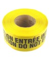 Bilingual yellow barricade tape, CAUTION DO NOT ENTER, 3 po X 1000 ft.