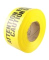 Bilingual yellow barricade tape, CAUTION DO NOT ENTER, 3 po X 1000 ft.