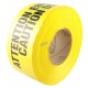 Bilingual yellow barricade tape, CAUTION DO NOT ENTER, 3 po X 1000 ft.