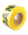 Yellow barricade tape, DANGER, 3 in X 1000 ft.