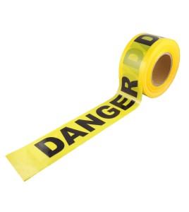 Yellow barricade tape, DANGER, 3 in X 1000 ft.