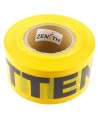 Yellow barricade tape, ATTENTION, 3 in X 1000 ft.