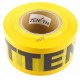 Yellow barricade tape, ATTENTION, 3 in X 1000 ft.