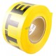 Yellow barricade tape, ATTENTION, 3 in X 1000 ft.