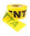 Yellow barricade tape, ATTENTION, 3 in X 1000 ft.