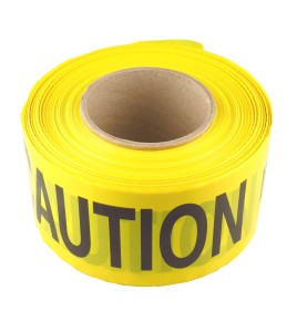 Yellow barricade tape, CAUTION, 3 in X 1000 ft.