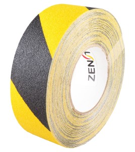 Warning yellow and black non-slip self adhesive tape, 2 inches X 60 ft.