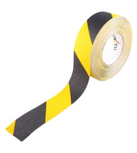 Warning yellow and black non-slip self adhesive tape, 2 inches X 60 ft.