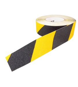 Warning yellow and black non-slip self adhesive tape, 2 inches X 60 ft.