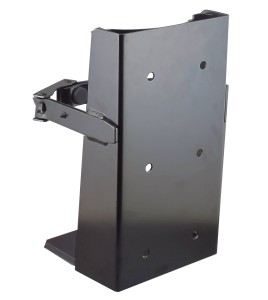 Box-type vehicle bracket for 5 lb portable fire extinguishers with 4 to 4 ½ inches in diameter