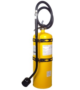 Amerex portable fire extinguisher with sodium chloride, 30 lbs, type D (sodium, potassium or magnesium fires), with wall hook