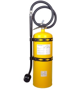 Amerex portable fire extinguisher with sodium chloride, 30 lbs, type D (sodium, potassium or magnesium fires), with wall hook