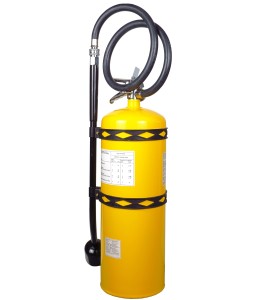 Amerex portable fire extinguisher with sodium chloride, 30 lbs, type D (sodium, potassium or magnesium fires), with wall hook