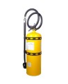 Amerex portable fire extinguisher with sodium chloride, 30 lbs, type D (sodium, potassium or magnesium fires), with wall hook