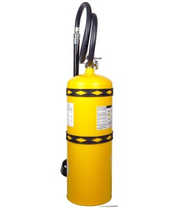 Amerex portable fire extinguisher with sodium chloride, 30 lbs, type D (sodium, potassium or magnesium fires), with wall hook