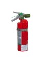 Portable fire extinguisher with Halotron I, 2.0 lbs, class BC, ULC 2B:C, with vehicle hook.