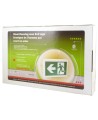 Green Running Man LED emergency exit sign, steel casing, with back-up battery