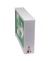 Green Running Man LED emergency exit sign, steel casing, with back-up battery