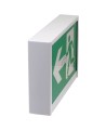 Green Running Man LED emergency exit sign, steel casing, no battery