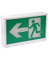 Green Running Man LED emergency exit sign, steel casing, no battery